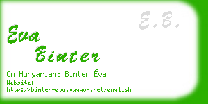 eva binter business card