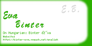 eva binter business card